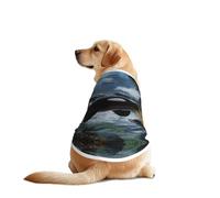 The Fusion of Killer Whales and Forests Dog Shirt Vest Dog Clothes- Breathable Cooling for Big Dogs, Sun Protection Comfort Wear for Golden Retriever, Husky, Alaska Outdoor Activities 3X-Large