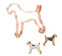 The Fussy Pup Airedale Terrier Copper Cookie Cutter