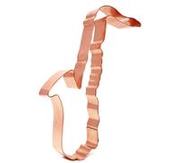 The Fussy Pup Alto Saxophone Cookie Cutter 5.5 x 2.25 in Copper Handmade in the USA - Musical Gift for Bakers, Band Fans, and Jazz Lovers