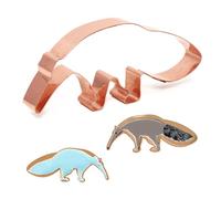 The Fussy Pup Giant Anteater Zoo Mammals Animal Cookie Cutter - 5.25 x 2.25 inches, Handcrafted Copper, 1 Piece