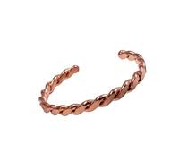 The Fussy Pup Women's Copper Bracelet, Twisted Wire Cuff Bracelet Jewelry for Women Made in USA, Medium - 7 Inch, Copper, no gemstone