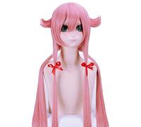 The Future Diary Gasai Yuno 100cm Long Pink Straight Anime Cosplay Wig Mirai Nikki Cheap Synthetic Hair Wigs For Women