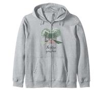 The Future Grows Here Nature Sustainability Growth Theme Zip Hoodie