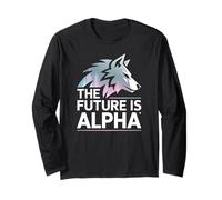 The Future is Alpha Wolf Meme Fearless Alpha Sigma Werewolf Long Sleeve T-Shirt