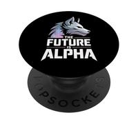 The Future Is Alpha Wolf Meme Fearless Alpha Sigma Werewolf PopSockets Adhesive PopGrip