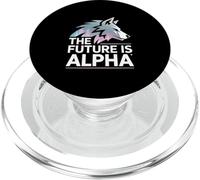 The Future Is Alpha Wolf Meme Fearless Alpha Sigma Werewolf PopSockets PopGrip for MagSafe