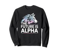 The Future Is Alpha Wolf Meme Fearless Alpha Sigma Werewolf Sweatshirt