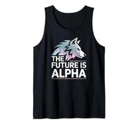 The Future is Alpha Wolf Meme Fearless Alpha Sigma Werewolf Tank Top