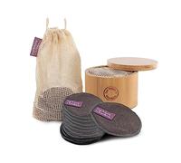 The Future is Bamboo, 14 pcs Reusable Bamboo Makeup Remover Pads | with Washable Laundry Bag and 1 Mini Cotton Laundry Beauty Baggie| Soft Reusable Face Pad for Facial Cleansing Skincare Set
