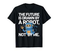 The Future Is Drawn By A Robot Not By Me Funny AI Lover T-Shirt