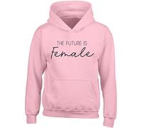 The Future is Female Childrens Kids Hooded Top Hoodie Pink