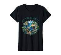 The Future is in Your Hands: Be the Change Value Graphic T-Shirt, Women, Black, M