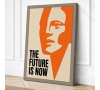 The Future Is Now Retro Canvas Wall Art Print 18x12 Inch (46 x 30 cm)