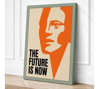 The Future Is Now Retro Canvas Wall Art Print 24x16 Inch (61 x 41 cm)