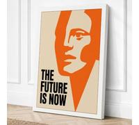 The Future Is Now Retro Canvas Wall Art Print 30x20 Inch (76 x 51 cm)