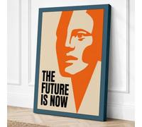 The Future Is Now Retro Canvas Wall Art Print 30x20 Inch (76 x 51 cm)
