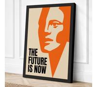 The Future Is Now Retro Canvas Wall Art Print 36x24 Inch (91 x 61 cm)
