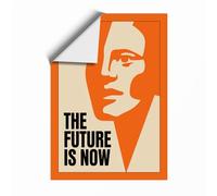 The Future Is Now Retro Unframed Wall Art Print A2 (59.4×42cm), Wall Decor for Living Room, Bedroom, Office & Home, Art Gift