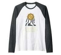 The Future is So Bright Celestial Sun Sci-Fi Art Raglan Baseball Tee