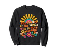 The Future of the World is in my Classroom Retro Groovy Sweatshirt