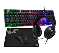 The G-Lab Combo Neon - Gaming Keyboard and Mouse with Headphones and Mat