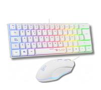 The G-Lab - Hydrogen White Gaming Keyboard and Mouse Combo for PC, PS5, PS4 - QWERTY with Ñ