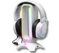 The G-Lab - K-Stand Radon - Gaming Headset/Headphone Stand - RGB Backlight, Dual USB 2.0 Hub, Anti-Slip Base - Universal Headset Holder for PC/PS5/Xbox/Switch - White - New