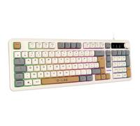 The G-Lab - Keyz Caesium EX 3C - 98% AZERTY Wired Gamer Keyboard - Responsive and Silent Membrane, 26 Keys Anti-Ghosting, Rainbow Backlight, Volume Wheel - Gaming Keyboard PC/Consoles