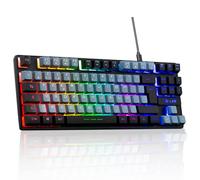 The G-Lab - Keyz Caesium TKL - TKL 87 Keys Wired USB AZERTY Gamer Keyboard, Customizable RGB Customizable, Programmable Macros - Compact Gaming Keyboard without Numeric Keypad - PC/PS4/PS5/XBOX -