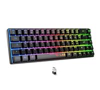 The G-Lab Keyz Hydrogen WL Black - Wireless Gaming Keyboard 60% AZERTY FR - Triple Mode 2.4GHz Wired Bluetooth - Silent RGB Gaming Keyboard - PC, PS4, PS5