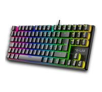 The G-Lab - KEYZ Mercury EX - USB Wired Gamer Keyboard - TKL, Red Switch, RGB Mechanical Keyboard with 20 Light Modes - 26 Antighosting Keys for PC/PS4/PS5/Xbox