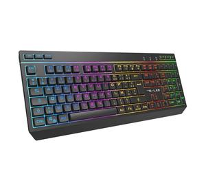The G-Lab - KEYZ Tungsten EX - Silent Membrane Gaming Keyboard - AZERTY FR - Triple Mode (2.4GHz, BT, Wired) - Customizable RGB and Macros - Dedicated Software - Gamer Keyboard PC/PS4/PS5