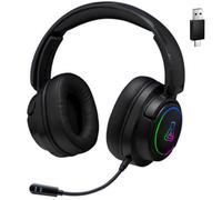 The G-Lab - Korp Iridium - Wireless 2.4GHz & Bluetooth Gaming Headphones, Audio, Detachable Microphone, 45H Battery Life, RGB, Faux Leather Headphones - PS5, PS4, PC, Android, iOS - New
