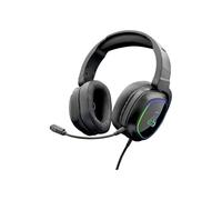 The G-Lab Korp Radium Gaming Headset with Detachable Microphone with LED Light, 3.5 mm Stereo Bass Gaming Headset Compatible with PS4 PS5 Xbox Switch PC Black