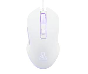 The G-Lab - Kult Helium - USB Wired White Gamer Mouse - Optical Sensor 800 to 6400 DPI, 7-Color Backlight, 6 Buttons - Ultra Responsive White Gaming Mouse - Compatible with PC/PS4/PS5-2024