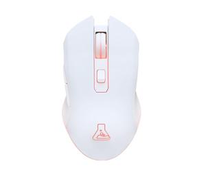 The G-Lab - Kult Helium Wireless - White Wireless Gamer Mouse - Optical Sensor 6400 DPI, 7-Color Backlight, 6 Buttons - Ultra Responsive Gaming Mouse- Compatible with PC/PS4/PS5 - White - New