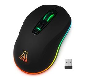 The G-Lab - Kult Krypton - High Performance 6400 DPI Wireless Gaming Mouse - Bluetooth & 2.4 GHz Wireless Gaming Mouse, Long Life Battery, RGB, 7 Buttons - PC/PS4/PS5/XBOX - Black - New