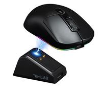 The G-Lab - Kult Titanium Pro - Wireless Gamer Mouse with Charging Stand - Bluetooth/USB 2.4/Wired Triple Mode Mouse, 100h Battery Life, RGB, 12,000 DPI, 100% Customizable - PC/PS4/PS5/XBOX