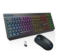 The G-Lab - TUNGSTEN EX Combo - Wireless Mouse Keyboard Pack - Triple Connection 2.4GHz/ BT/Wired - AZERTY FR, RGB & Custom Macros Gaming Keyboard - 6400DPI Wireless Gaming Mouse - PC/PS4/PS5