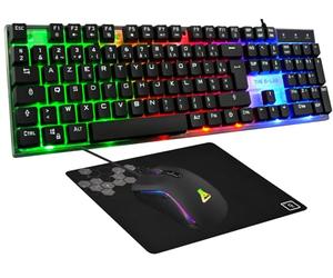 The G-Lab Yttrium Combo - Gaming Keyboard Mouse Mat RGB Pack