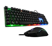 The G-Lab Zinc Pack of USB Gaming Keyboard and Mouse Multi-Colour Backlight - QWERTY Gaming Keyboard - Includes Anti-Ghosting + Gaming Mouse 6 Buttons 2400 DPI - PC PS4 Xbox One (Black)