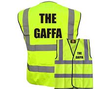 The Gaffa Yellow Hi Vis Viz Vest Waistcoat, Funny Joke Safety Reflective Jacket Safety Fun, EN471 BS