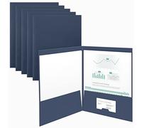 The Gallery Collection, 25 Count, Blue, Two Pocket Presentation Folders, Perfect for Sales Material, Important Documents & More (9 x 12)