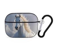 The Galloping Horse is Galloping AirPod Pro Case, Anti Scratch Hard PC Cover with Keychain, AirPod Pro 2nd/1st Case Accessories for Women Men, Black-Style