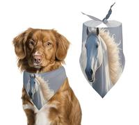 The Galloping Horse is Galloping Dog Bandanas for Feeding Grooming, Triangle Pet Bibs for Cats & Dogs Washable Fashion Pets Scarf for Party Travel 27.6 X 11.8 Inch