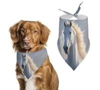 The Galloping Horse is Galloping Dog Bandanas for Feeding Grooming, Triangle Pet Bibs Washable Pets Scarf for Cats & Dogs