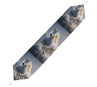The Galloping Horse is Galloping Table Runner for Dining Table, Short Plush Runners Washable & Durable Tablerunner Modern Home Decor for Wedding, Kitchen, Holiday 229*33cm