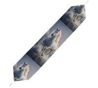 The Galloping Horse is Galloping Table Runner for Dining Table, Short Plush Runners Washable & Durable Tablerunner Modern Home Decor for Wedding, Kitchen, Holiday 178*33cm