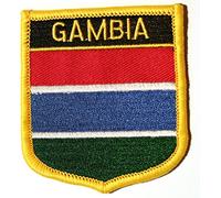 The Gambia Embroidered Shield Flag Patch
