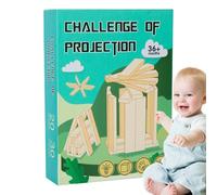 The Game for Stacking Wooden Towers - Educational Educational Game Party Game Wooden Building Blocks Stacking Toy - for Indoor Home Travel Classroom School Christmas Holidays Birthday and Festival